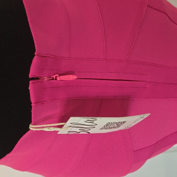 Vibrant Pink Bandage Dress - Picture 5 of 10